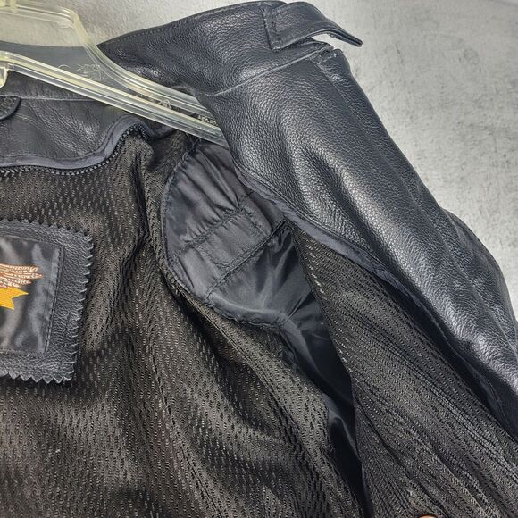 Harley Davidson Padded Motorcycle Vintage Jacket Black Size M - Picture 14 of 16